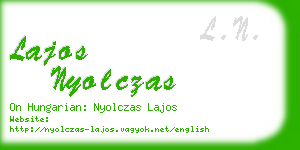 lajos nyolczas business card